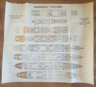 Majestic White Star Line Deck Plan