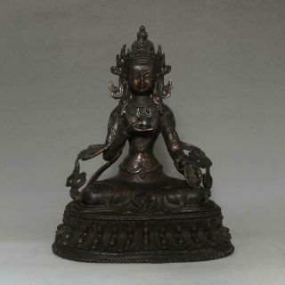 20cm Old Antique Chinese Bronze Or Copper Statue Buddha