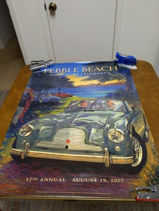 2007 Pebble Beach Concours Poster Aston Martin Db2 Barry Rowe