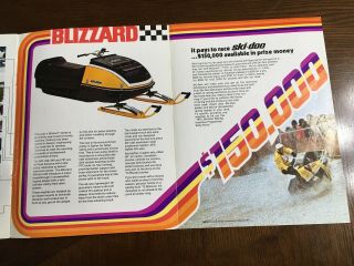 1972 Vintage Ski - Doo T - Nt Snowmobile Brochure.  Ski Doo Blizzard