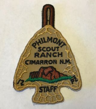 Vintage Philmont Boy Scout Ranch Staff Arrowhead Patch