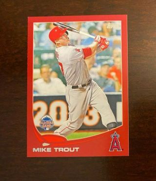 Mike Trout 2013 Topps Update Target Red Border Us300 - Rare - Hot Card
