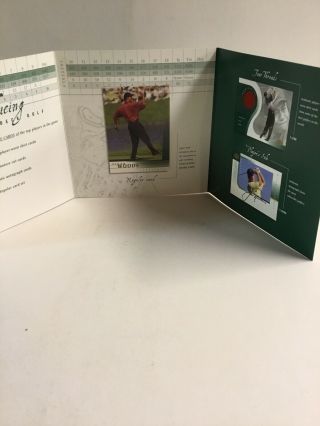 2001 Upper Deck Golf Promo Tiger Woods Rookie Card In Folder Rare