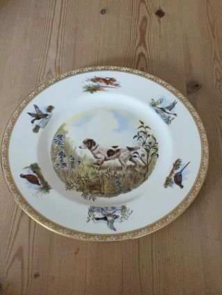Antique Brittany Spaniel Dog Plate Wedgwood Marguerite Kirmse Hand Painted
