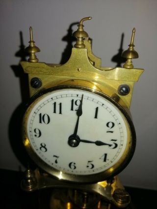 Gustav Becker Anniversary Clock in Glass Dome,  Disc Pendulum. 3