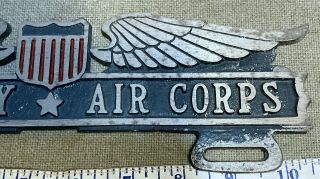 US “ARMY AIR CORPS” WWII LICENSE PLATE TOPPER COOL 3