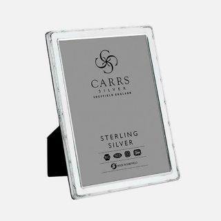 Carrs - Narrow Border Reed & Ribbon Sterling Silver Photo Frame - 3½ " X 2½ "