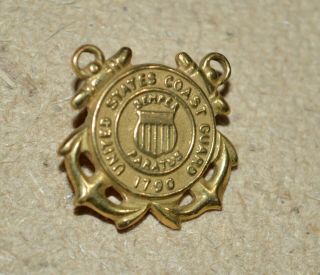 Uscg United States Coast Guard Vintage Screw Back 1 " Lapel Pin