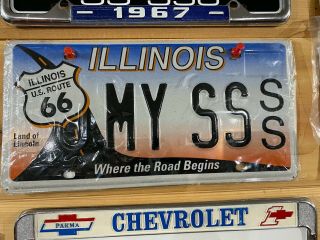 Route 66 Illinois License Plate My Ss 396 454 427 350 Rare
