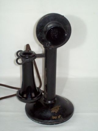 Antique American Tel & Tel Co.  Hand Held Candlestick Telephone Displays Well
