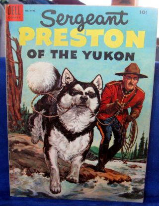 Vintage Sergeant Preston Of The Yukon Comic 1955 14 Dell Vf,