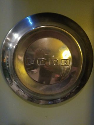 Vintage Ford Truck Hubcap 10 " Dog Dish Center Cap Wheel Cover 50s 60s Antique