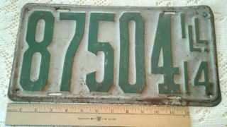 1914 Illinois Vehical License Plate