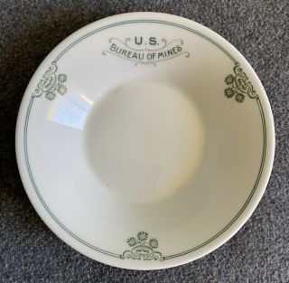 Rare Antique U.  S.  Bureau Of Mines Railroad Rescue Train Dinnerware Bowl Dish