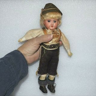 Antique German Bisque Socket Head Armand Marseille 390 Ball Jointed 10 " Boy Doll