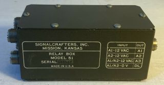 Rare Vintage Signalcrafters Model 51 Relay Box Four Port Remote Coax Switch