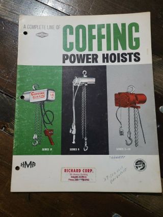 Vintage Coffing Power Hoist Duff Norton Sales Brochure