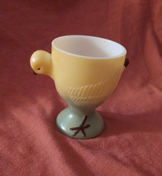 Vintage Westmoreland Baby Chick Egg Cup Milk Glass With Color & Paint