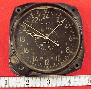 World War 2 Era Waltham Military Aircraft Clock BU AERO U S NAVY CDIA STEM MISIN 2