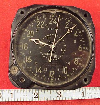 World War 2 Era Waltham Military Aircraft Clock BU AERO U S NAVY CDIA STEM MISIN 3