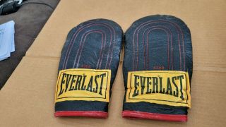 Vintage Everlast 4308 Leather Weighted Speed Bag Training Gloves