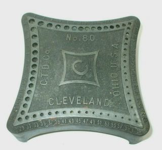 Vintage No.  80 Cleveland Ohio Twist Drill Bit Index Holder Bronze