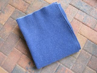 Vintage Military Wool Blanket Navy Blue