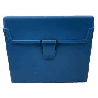 1970s Vintage Sterling Plastics Plastic File Box Jumbo Multi File 294 Blue
