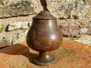 Very Old Antique Treen Fruit Wood Spice Jar Shaker - Spice Pot Shaker