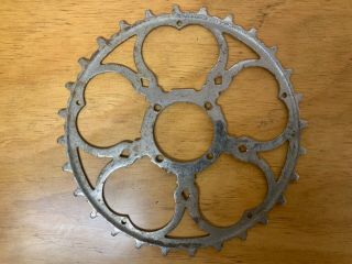Antique Toc Fauber Bicycle Chainring Crown Nickel Plate