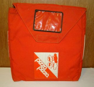 Vintage Pizza Pizza Warm Insulated Orange Food Delivery Bag 20 " X 20 "