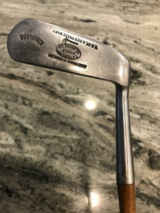 T Stewart St Andrews Antique Hickory Golf Club “trusty” Putter,  Made In Scotland