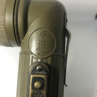 Vintage FULTON MX - 991/U U.  S.  Military Angle Signal Flashlight with lense 3