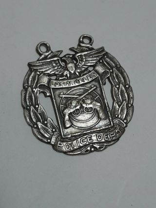 Vintage Los Angeles Police Department Sterling Silver Sharpshooter Pendant R