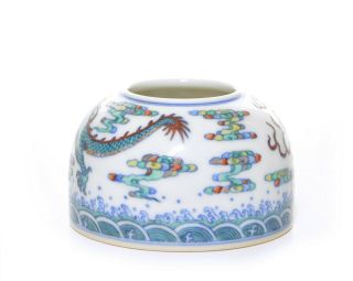 A Fine Chinese Doucai Porcelain Brush Washer 2