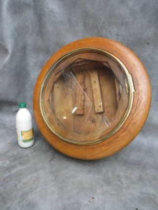 A Good Large Blonde Oak School Clock Case,  19 " Diameter,  14 " Bezel