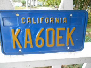 CALIFORNIA LICENSE PLATES AMATEUR HAM RADIO OPERATOR KA60EK BLUE & YELLOW plate 3