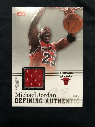 Michael Jordan 2007 - 08 Fleer Defining Authentic Game Worn Jersey - Please Read