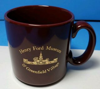 Henry Ford Museum Greenfield Village Mug Dearborn Michigan Vtg Euc