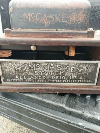 Antique The McCaskey System Alliance Ohio Cash Register.  1919 patent 2