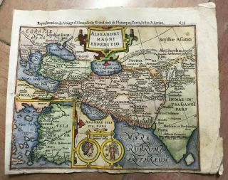 Empire Of Alexander The Great 1613 Mercator Hondius Atlas Minor Antique Map