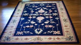 Vintage Kilim Oriental Art Deco Rug All Wool Hand Made Needs Cleaning 6x9