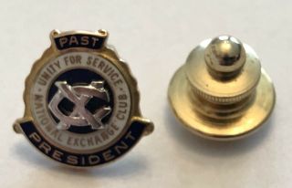 Vintage National Exchange Club Past President Service Pin - 10k Solid Good