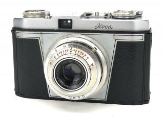 Vintage Iloca Rapid - B Film Camera 1:2.  8 50mm Lens With Case