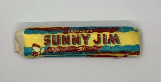 Vintage 1930s - 40s Melster’s Sunny Jim 5 Cent Candy Bar Wrapper