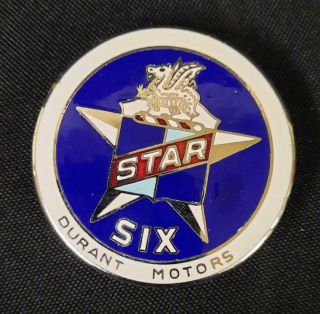 Durant Star 6 Automobile Radiator Badge Car Truck Emblem Hood Ornament Sign