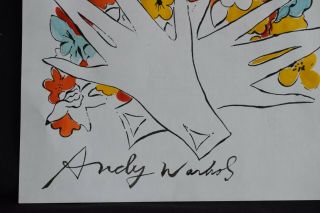 ANDY WARHOL - PAINTING & DRAWING,  GOUACHE & INKS ON OLD PAPER,  SIGNED,  ART,  VTG 3