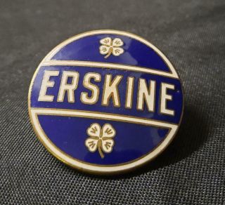 Erskine Motors Automobile Radiator Badge Car Truck Emblem Hood Ornament Sign
