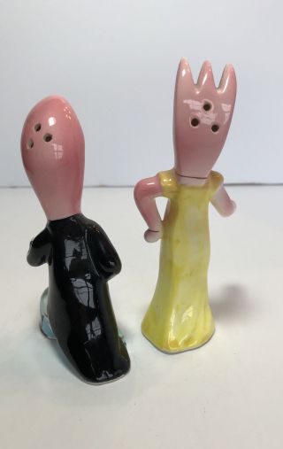 Vintage Anthropomorphic Proposing Fork and Spoon Salt & Pepper Shakers 3