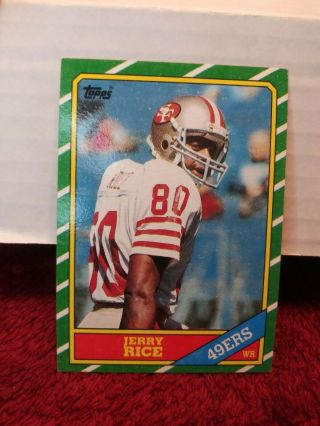 1986 Topps Jerry Rice,  Rc Rookie 161.  Wow,  Check Out This Card